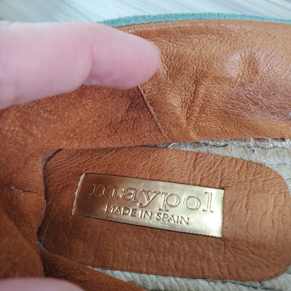 Maypol EU 40 Spain Seafoam Green Espadrille Ballet Flat Anthropologie - Picture 9 of 9